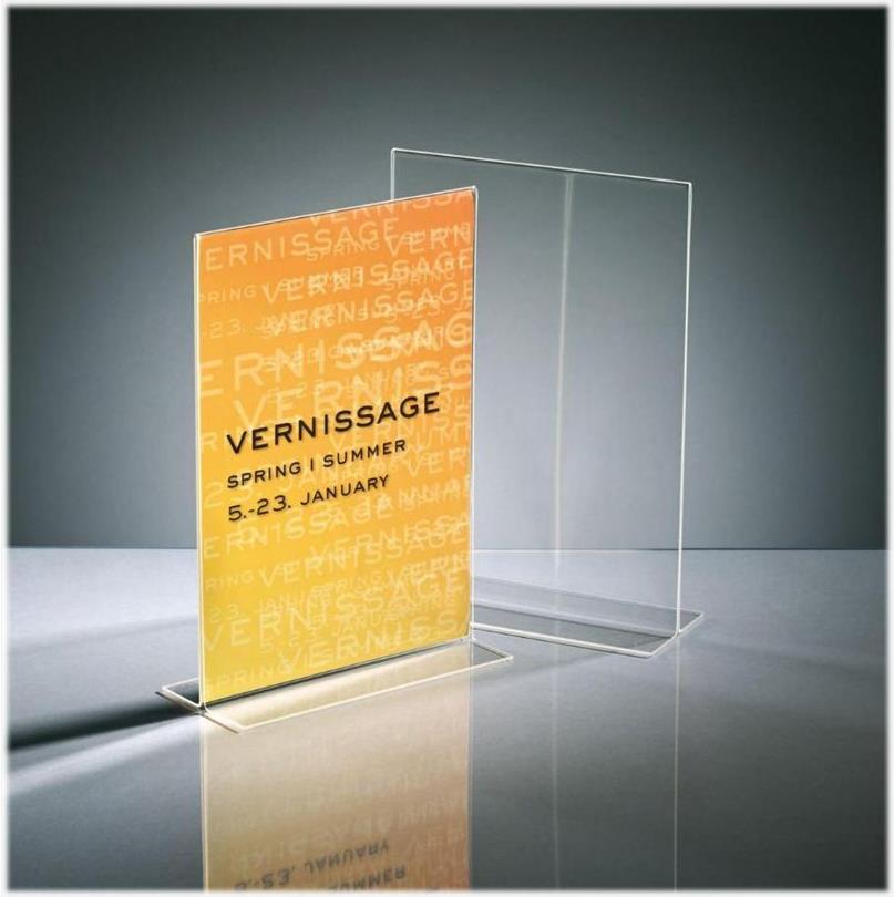 Sigel TA222 Tischaufsteller DIN A5 Acryl Transparent