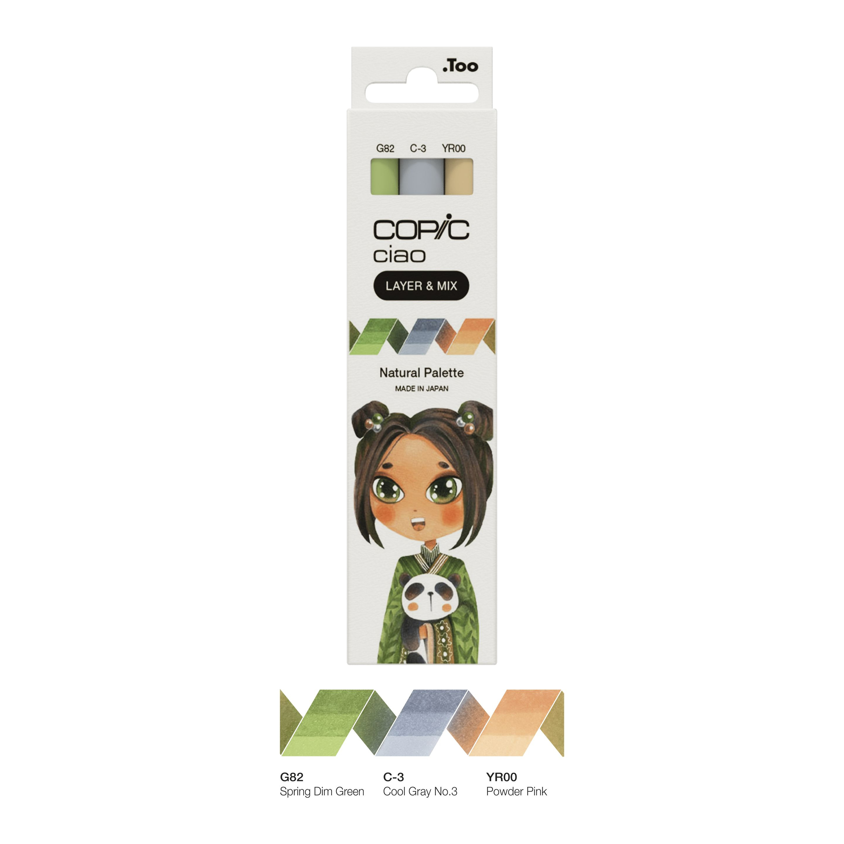 COPIC Ciao Natural Palette Layoutmarker-Set 1,0 + 6,0 mm, 3 Stück, farbsortiert