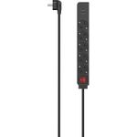 Hama Steckdosenleiste, 5-fach, USB-A 17W, Schalter, 1,4 m, Schwarz (00223184)