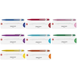 CARAN D'ACHE Druckkugelschreiber 849 Colormat-X, orange Strichstärke: M, Strichfarbe: blau, sechseckiger Schaft - 1 Stück (849.776)