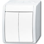 BUSCH-JAEGER Serienschalter 2601/5W-54 ocean alpinweiss IP44 Wippschalter 2601/5W-54 (1085-0-1621)
