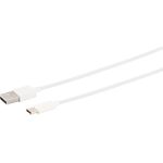 S/CONN maximum connectivity USB Lade-Sync Kabel, USB A Stecker auf USB-C Stecker, 2.0, ABS, weiß, 2,0m (14-13043)