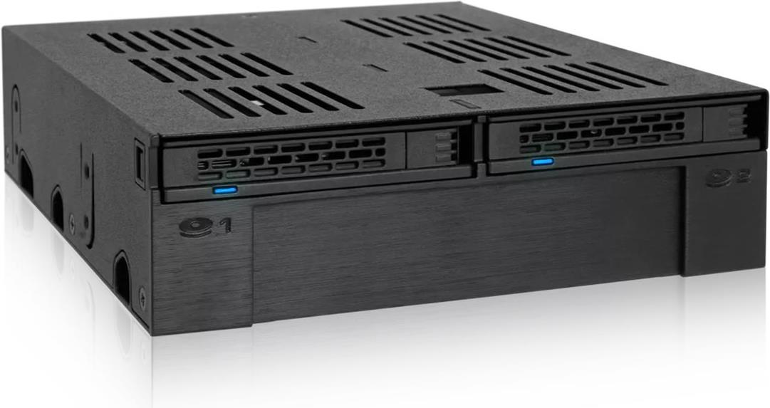 ICY DOCK ExpressCage MB322SP-B Mobiles Speicher-Rack 5,25" 3 Einschübe SATA/SAS Schwarz