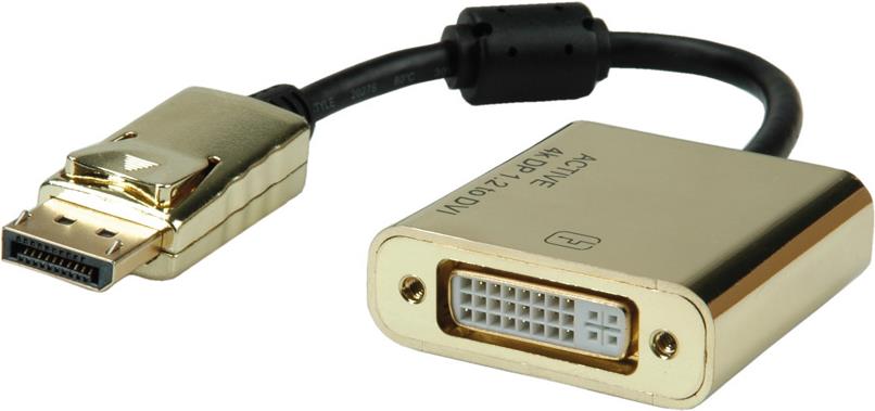 ROLINE 12.03.3175 Videokabel-Adapter 0,15 m DisplayPort DVI-D Gold (12.03.3175)