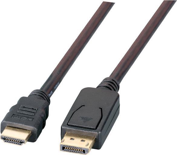 EFB ELEKTRONIK DisplayPort auf HDMI A, St.-St., 1m, schwarz