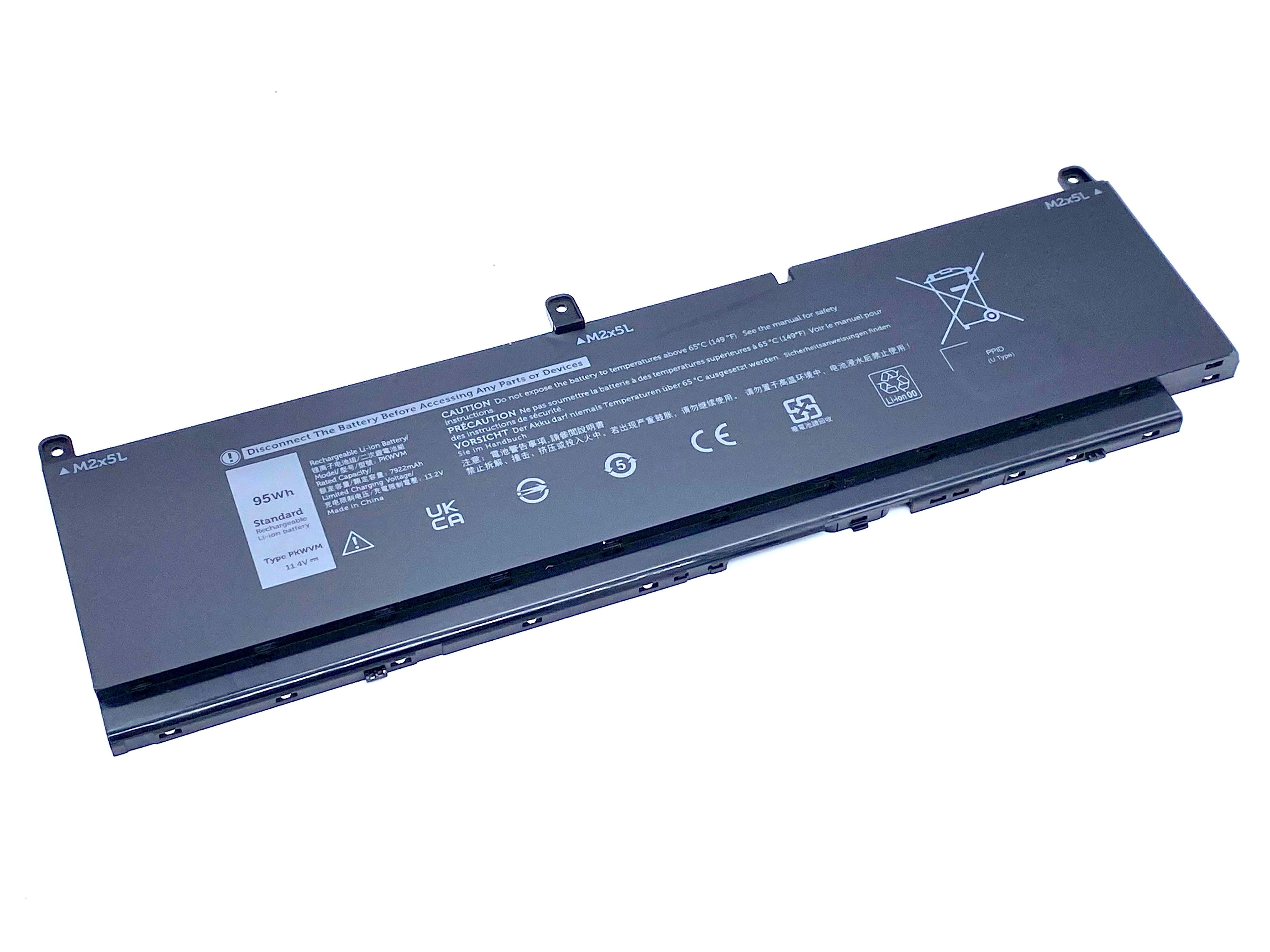BTI Notebook-Akku für Dell Precision 7550 / 7750 453-BBCQ-BTI 11,4 V 95 Wh Schwarz
