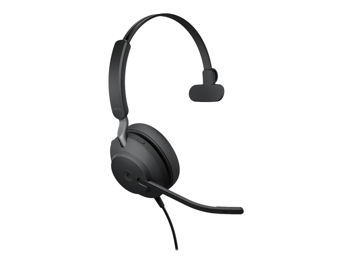 Jabra Evolve2 40 SE MS Mono On-Ear Headset USB-A Schwarz