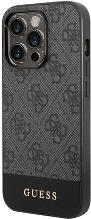 Guess PU 4G Stripe Case für Apple iPhone 14 Pro Max - grey (GUHCP14XG4GLGR)