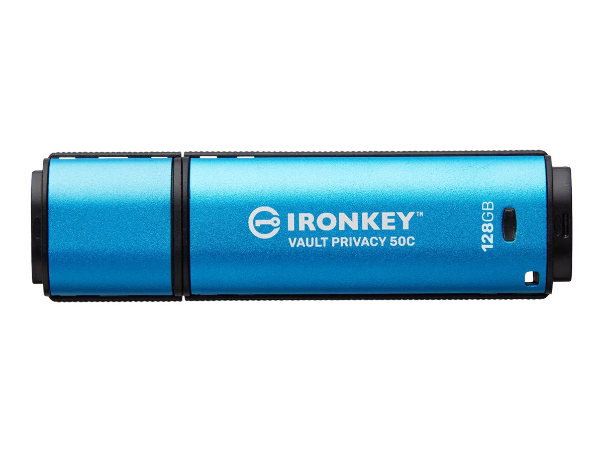 Kingston IronKey Vault Privacy 50C USB-Stick 128 GB USB Typ-C 3.2 Gen 1 Schwarz, Blau