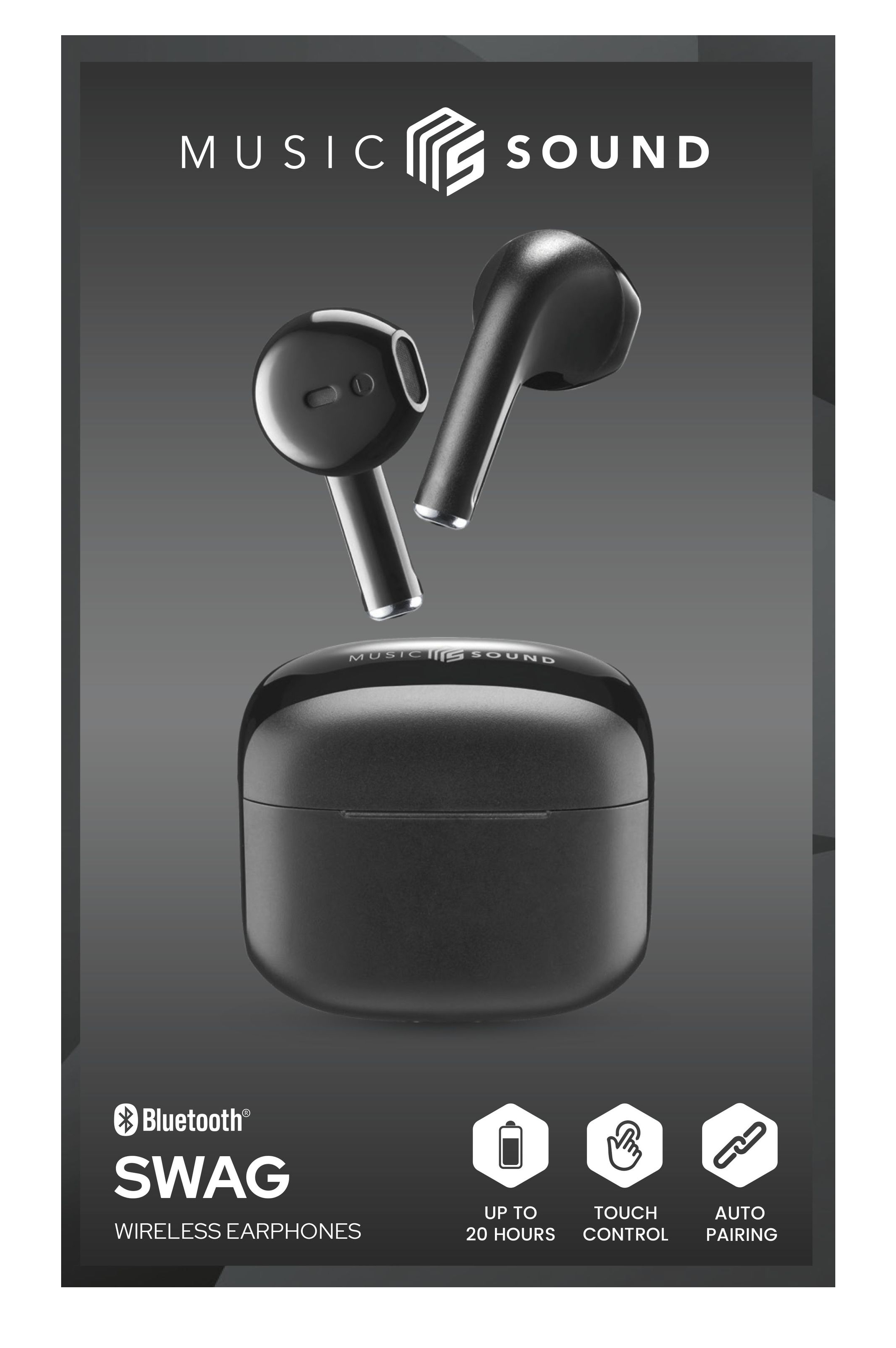 Cellularline MUSIC SOUND SWAG True Wireless In-Ear Kopfhörer Schwarz