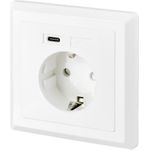 SY-5238674 Unterputz-Steckdose mit USB Weiß (SY-5238674)