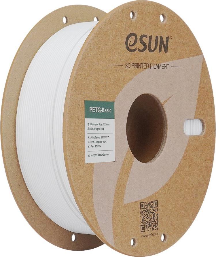 PETG 1,75mm WHITE 1kg ESUN 3D FILAMENT (PETG-Basic175W1P1)