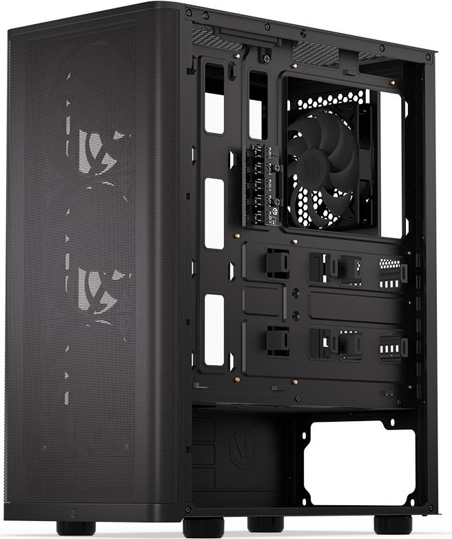 Endorfy Ventum 200 ARGB Midi-Tower ATX Gehäuse mit Tempered Glass Schwarz