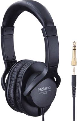 Roland RH-5 Studio Kopfhörer Over Ear Faltbar, Schwenkbare Ohrmuscheln Schwarz (408360)