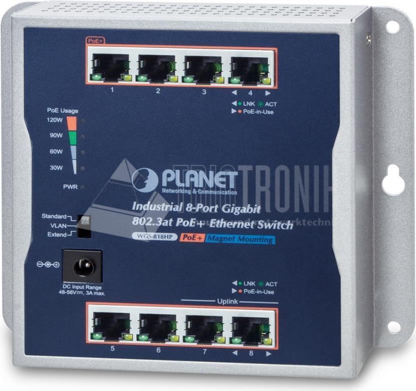 PLANET IP30 Industrial 8-Port (WGS-818HP)