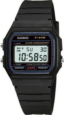Casio Armbanduhr digital F-91W-1YEF Schwarz (F-91W-1YEF)