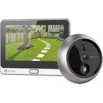 EZVIZ intelligenter kabelloser Türspion, WLAN, 1080p HD mit Zwei-Wege-Audio, Nachtsicht, 4600 mAh wiederaufladbarer Akku, PIR-Personenerkennung, 4.3" Farb-Display, MicroSD-Kartenslot oder Cloud-Aufzeichnung (318500032)