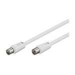 Wentronic Goobay Antennen Anschlusskabel, 100% geschirmt, Weiß, 10 m - Koax-Stecker <=> Koax-Buchse (50716)