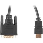 Lanberg CA-HDDV-20CU-0030-BK Videokabel-Adapter 3 m HDMI Typ A (Standard) DVI-D Schwarz (CA-HDDV-20CU-0030-BK)