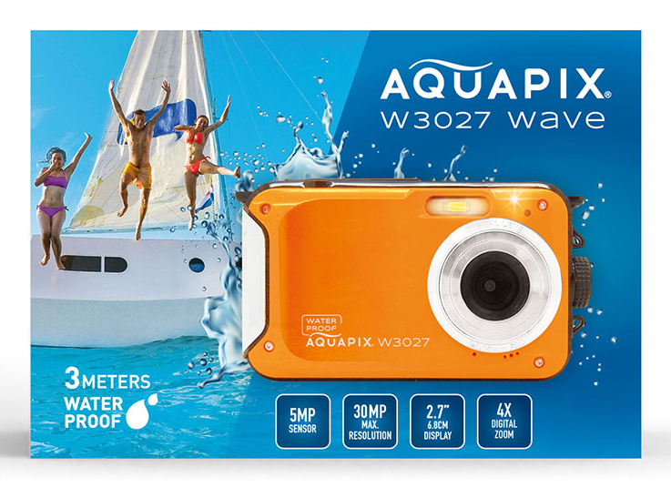 Easypix Aquapix W3027 Wave Unterwasser-Digitalkamera 5 MP 2,7" Sunset Orange