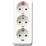 Jung SCHUKO-Dreifach-Steckdose o.Zugentlastung, aws 10 S 23 LA WW (10S23LAWW)