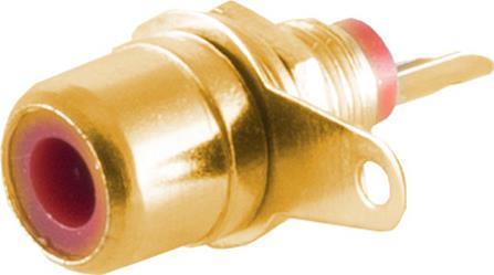 ShiverPeaks S/CONN maximum connectivity Cinch - Einbaubuchse, vergoldet, rot (52091-R)