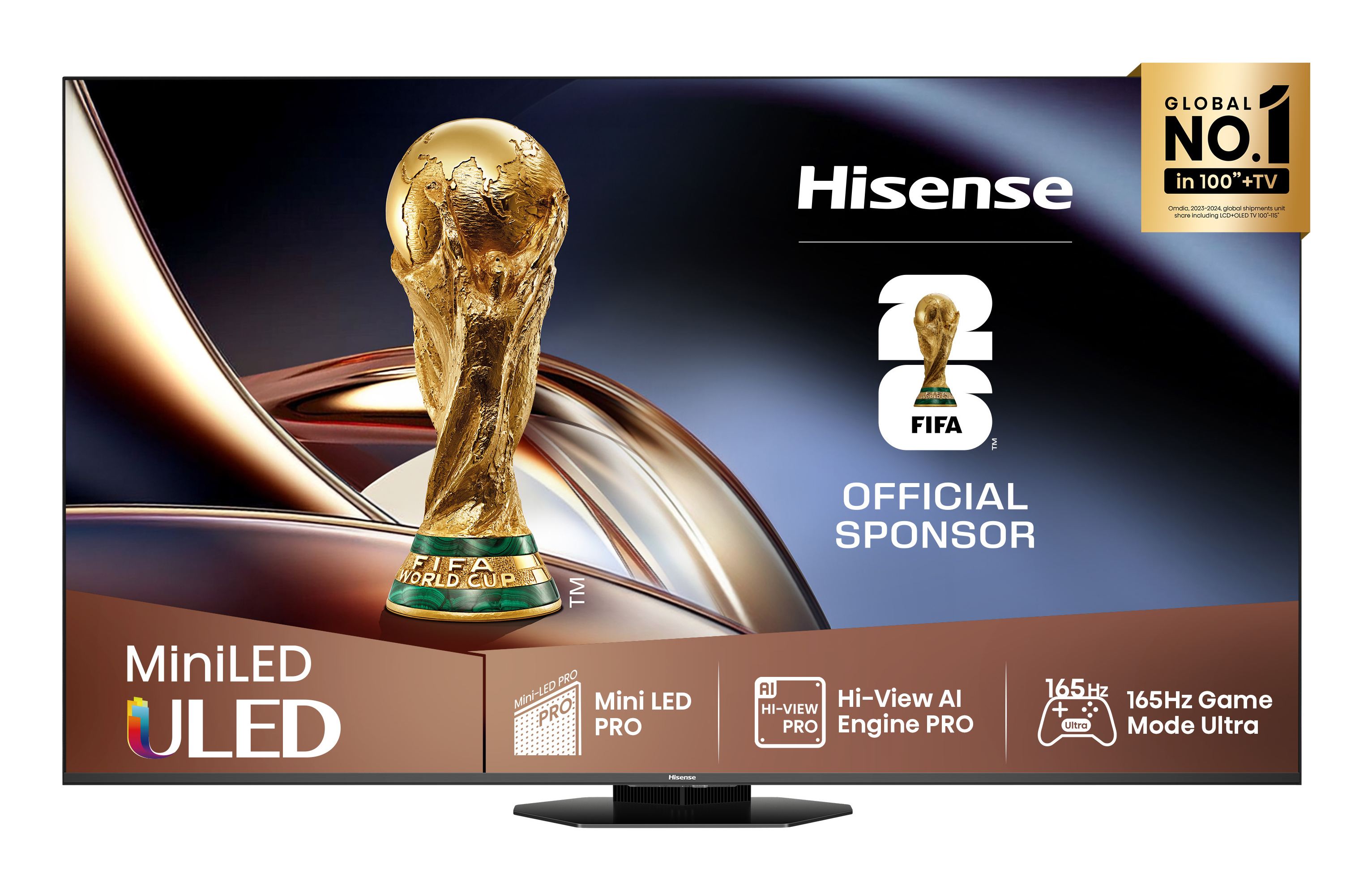 Hisense U8Q 75U8Q 75" Mini-LED 4K Smart TV 165 Hz 5.000 Nits Schwarz, Grau
