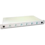 Lightwin LWL Spleissbox, 12 Fasern, 6x DLC Multimode, 50/125µm OM3 Pigtail Spleißboxen (SPBOX 12G50 OM3 DLC)