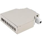 S/CONN maximum connectivity LWL-Verteilerbox, Metall, 8-fach, DIN rail, grau (07-65011)