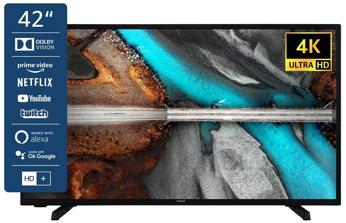 Hitachi U42K5302 LED-TV UHD Triple-Tuner SMART Speakerbox HD+ [Energieklasse F] (U42K5302)