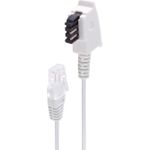 shiverpeaks ®-BASIC-S--Telefon-Anschlußkabel-TAE-F Stecker auf RJ45 Stecker, DSL VDSL Routerkabel, weiß, 20,0m (BS12-09096)