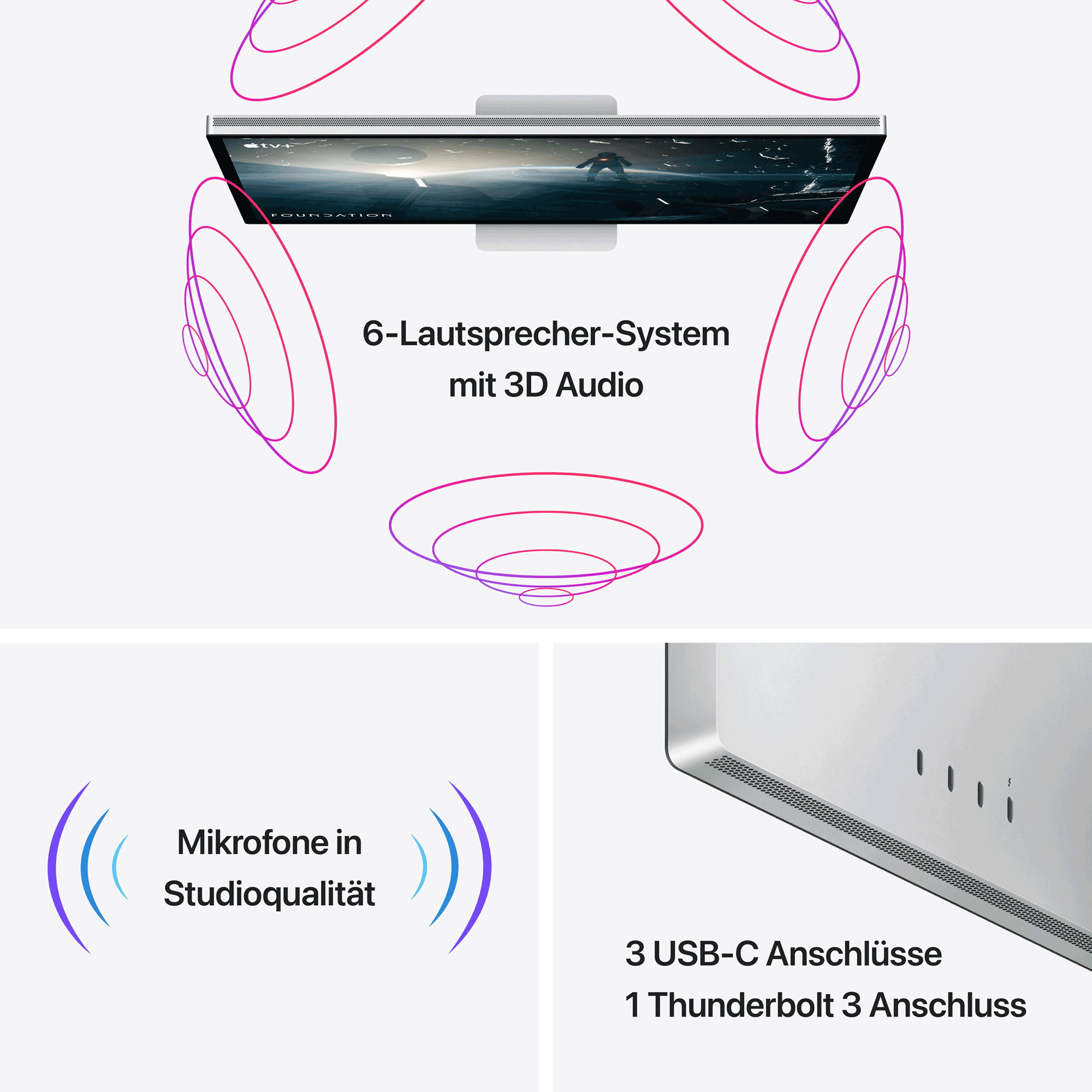 Apple Studio Display - Nanotexturglas - VESA Mount Adapter (ohne Standfuß) (MYJL3D/A)