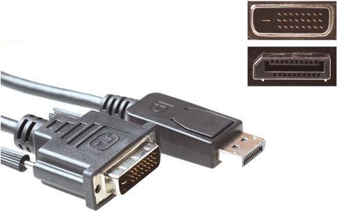 ACT Conversion cable DisplayPort male to DVI male 5,00 m. Length: 5 m Dp male - dvi male 5.00m (AK3998)