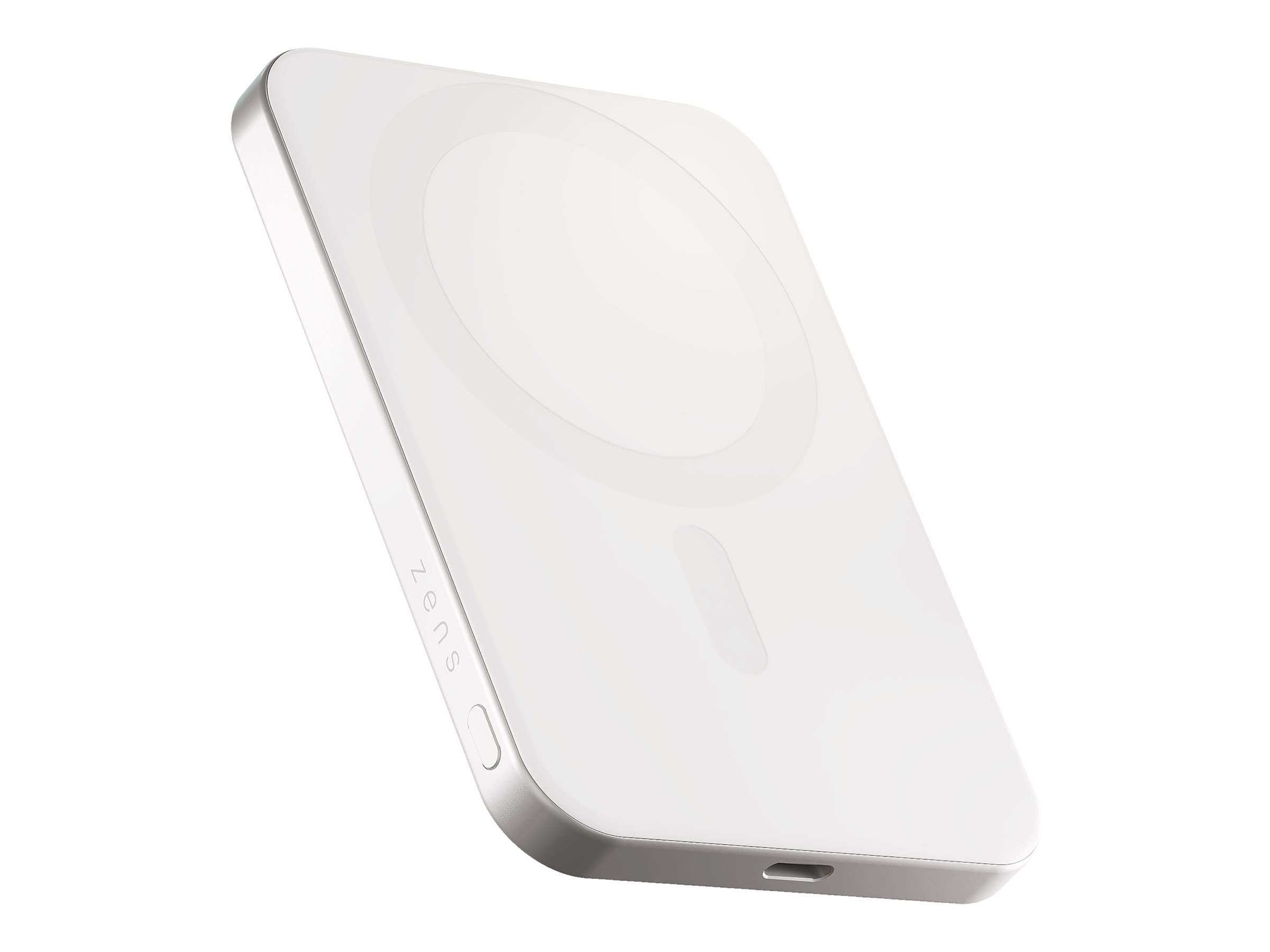 Zens Pro 1 Induktive Power Bank Slim 5000 mAh 15 W Qi2 USB-C Weiß