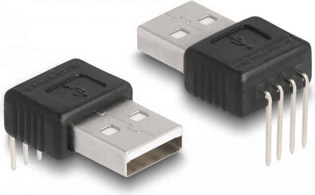 Delock USB-Adapter USB (M) gerade zu 4-polig gewinkelt (66951)