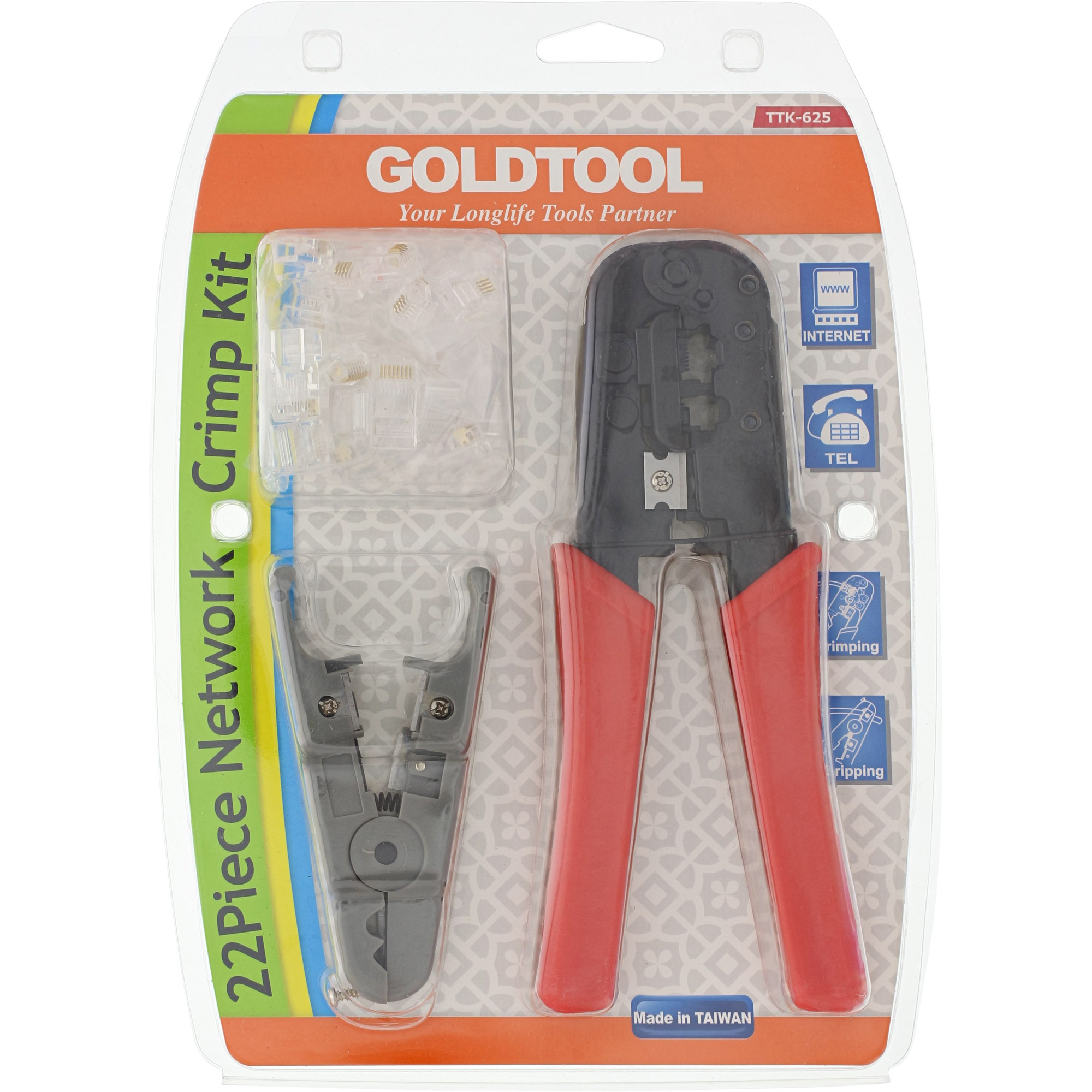 InLine Goldtool TTK-625 Crimpwerkzeug Set für RJ45/RJ11