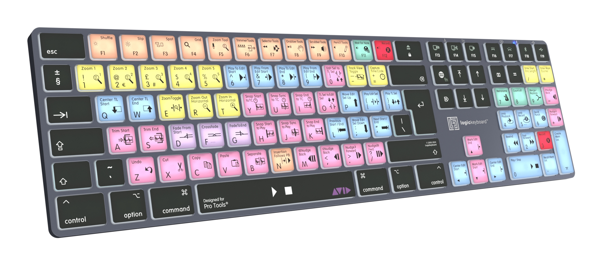 LogicKeyboard Avid Pro Tools Titan Mac QWERTZ Bluetooth Grau Titan