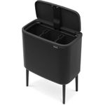 Brabantia 316067 Mülleimer 33 l Rechteckig Edelstahl Schwarz (31 60 67)