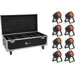 EUROLITE Set 8x AKKU IP PAR 7 QCL CRMX MK2 + Case mit Ladefunktion (20001008)