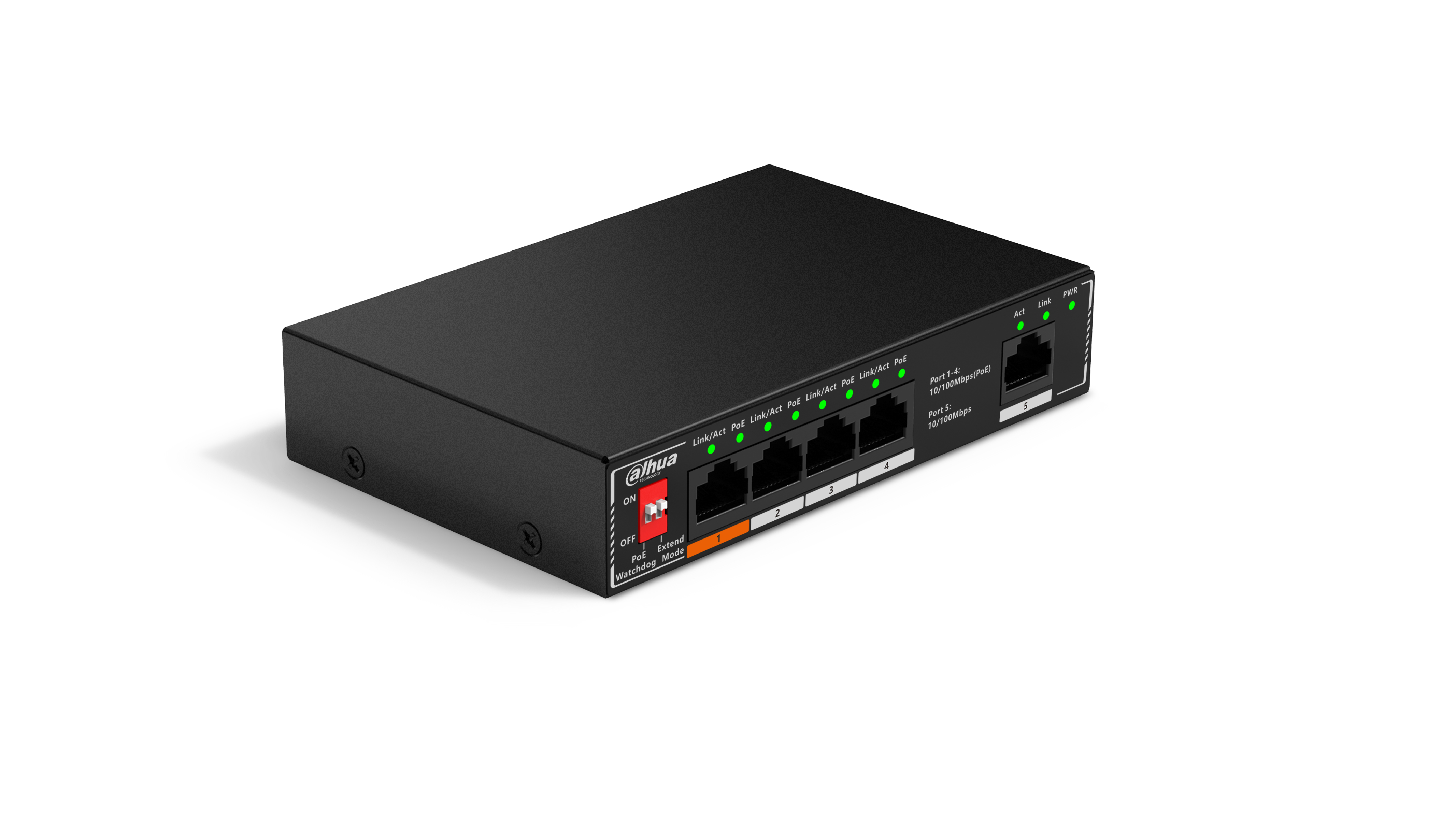 Dahua Technology SF1005P Netzwerk-Switch 5 Ports Fast Ethernet PoE Schwarz
