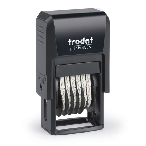 Trodat 4836 Selbstfärbestempel Nummernstempel 3,8 x 21 mm Schwarz