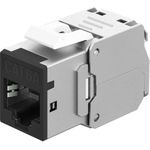 Goobay Keystone-Modul RJ45 CAT 6A, STP, Slim, schwarz (77943)