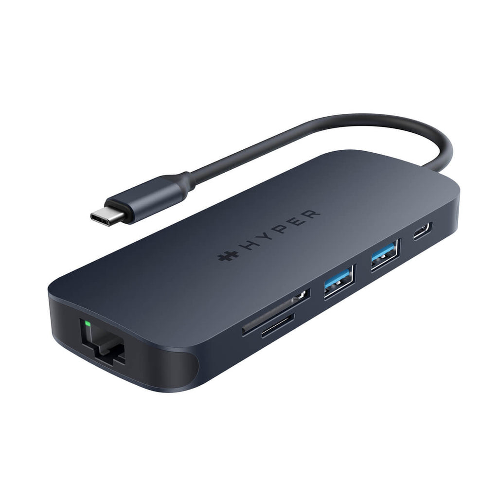 HyperDrive Next 8-in-1 USB-C-Hub mit 140 W PD 3.1 Power Pass-through Mitternachtsblau