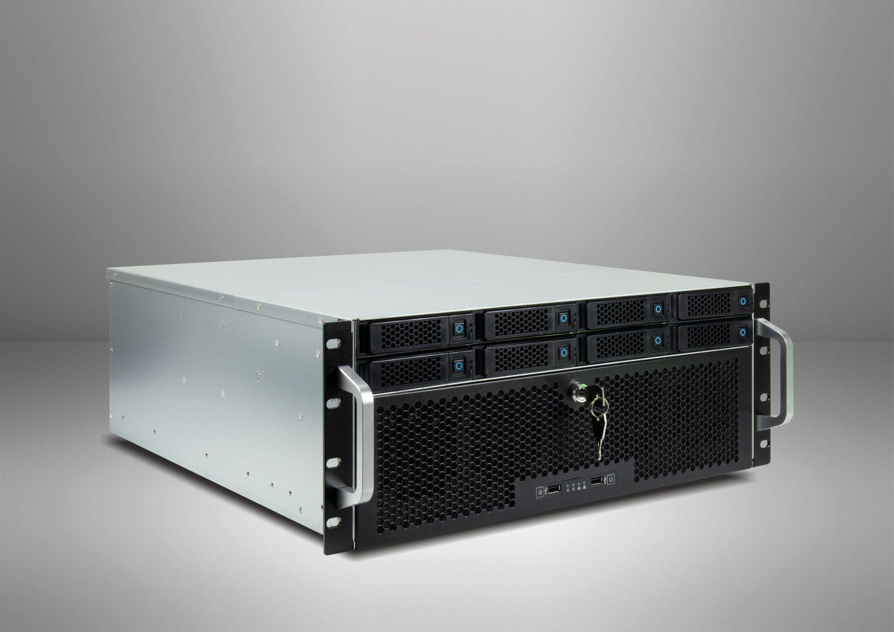 Inter-Tech IPC 4U-4708 Rack Systemgehäuse Schwarz