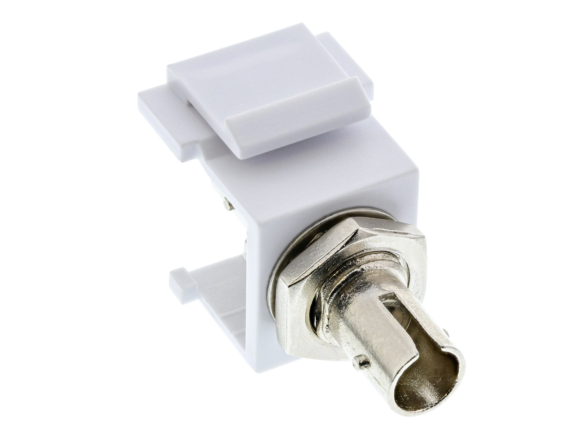 InLine LWL Keystone Snap-in Kupplung Simplex ST/ST Multimode Weiß