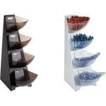 APS Portionsspender MULTI RACK, 4-stufig, Edelstahl schwarz Gestell aus 18/0 Edelstahl matt poliert, 4 Schütten - 1 Stück (11414)