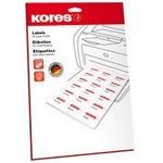 Kores Universal-Etiketten, 99,1 x 139 mm, weiß, 25 Blatt ohne Rand, abgerundete Ecken - 1 Stück (L99139.25)