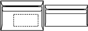 herlitz Briefumschlag, DIN lang, ohne Fenster, weiß selbstklebend, 75 g-qm, holzfrei, grauer Innendruck (764787)