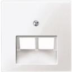 MERTEN Zentralplatte 2-fach 296125 System M aktivweiss glänzend 296125 296125 (296125)