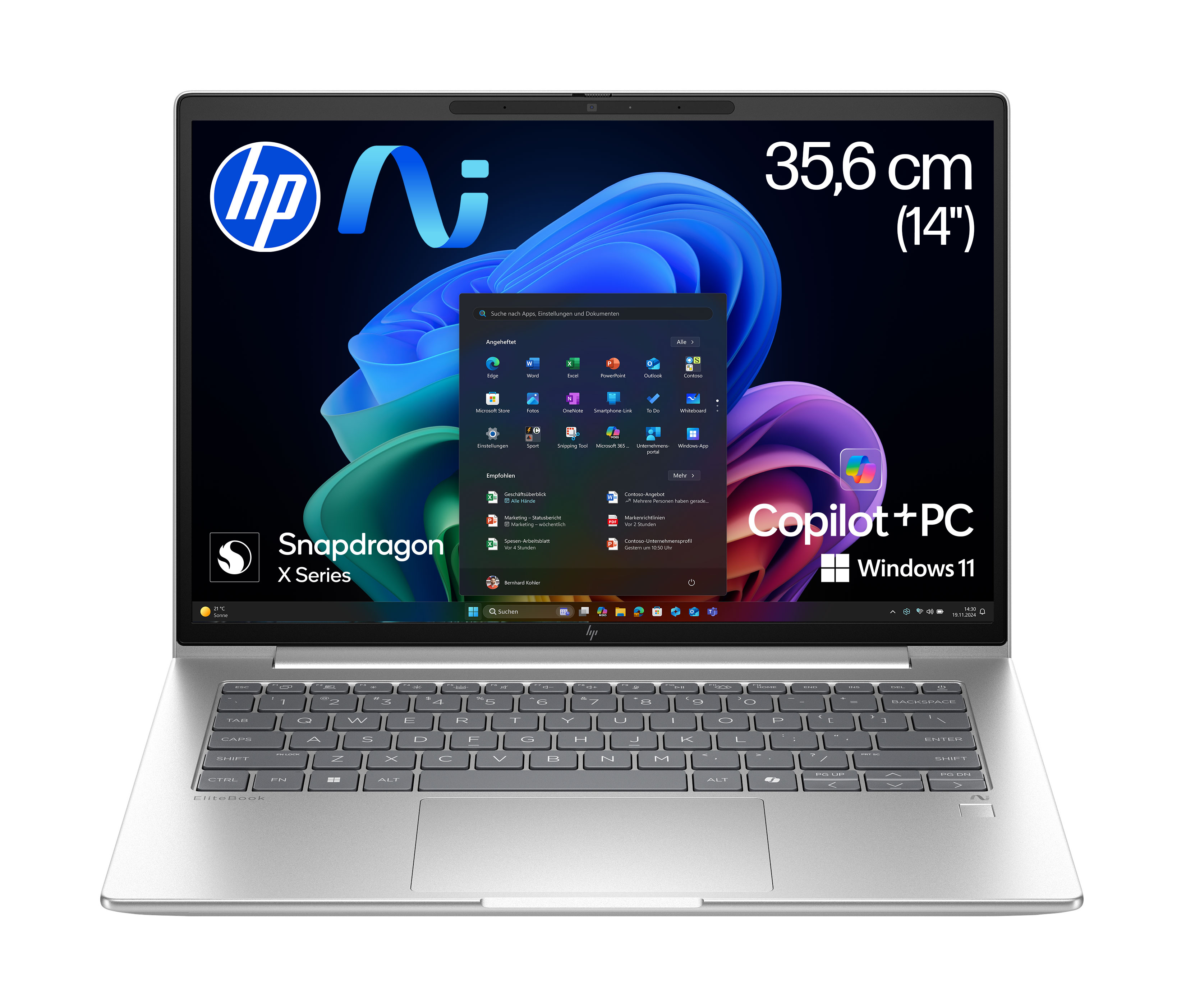 HP EliteBook 6 G1q 14 inch KI Laptop 1 TB SSD Windows 11 Pro Copilot+ PC  (AD3L8ET#ABD)